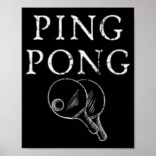 Poster Ping Pong Players Paddle Table Tennis Sports Lover