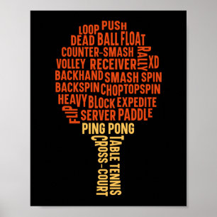 Poster Ping Pong Table Tennis Backspin Bloc
