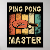 Poster Ping Pong Table Tennis Pong Pong Master Rétro (Devant)