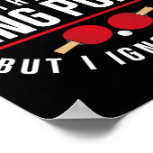 Poster Ping Pong Tennis De Table Il Y A Plus Important (Coin)