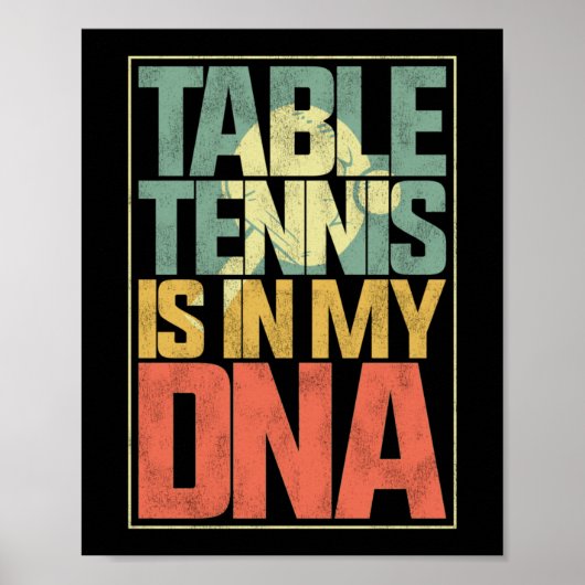 Poster Ping Pong Tennis Table Tennis Tennis Dans Mon Adna (Devant)