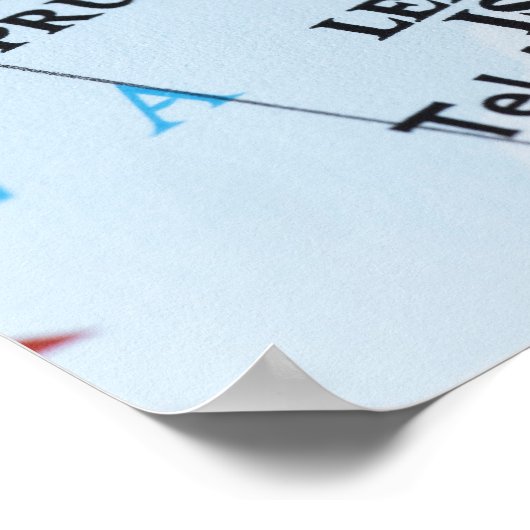 Poster Pingle de carte placée à Jérusalem, Israël sur la  (Coin)