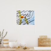 Poster Pinglette de carte placée à Taipei, Taïwan sur la (Cuisine)