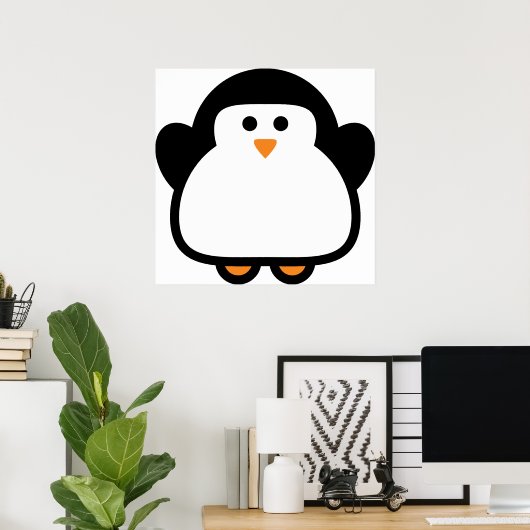 Poster Pingouin (Bureau à domicile)