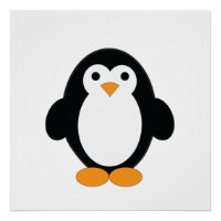 Pingouin à caricature mignonne
