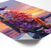 Poster Pingouin à fleurs à imprimer et à télécharger (Coin)