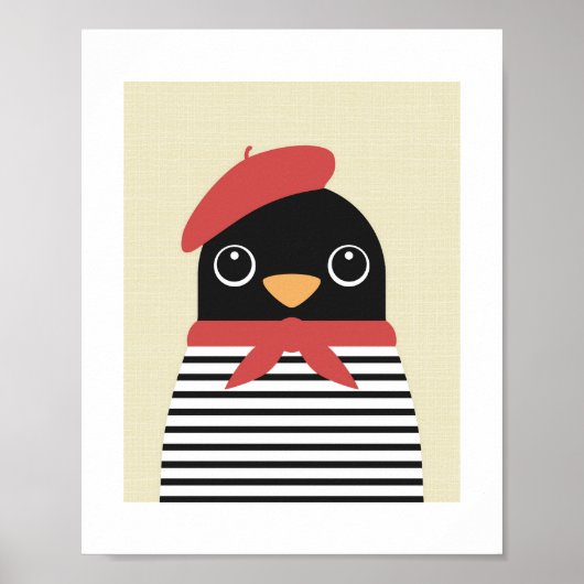 Poster Pingouin à Paris (Devant)