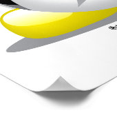 Poster Pingouin à ruban gris/argent (Coin)