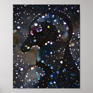 Poster Pingouin Abstrait coloré