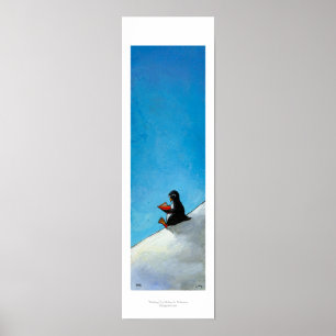 Poster Pingouin art amusant mignon oiseau en lunettes lec