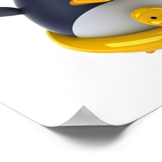 Poster Pingouin Avec Canard En Caoutchouc (Coin)