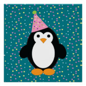 Poster Pingouin de la fête (Devant)