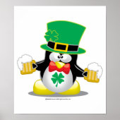 Poster Pingouin de la Saint Patrick (Devant)