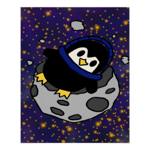 Poster pingouin de lune