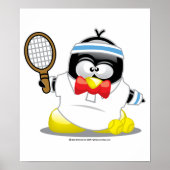 Poster Pingouin de tennis (Devant)