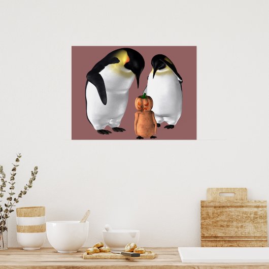 Poster Pingouin d'Halloween (Cuisine)