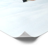 Poster Pingouin doux, Pygoscelis Papouasie, sauter (Coin)