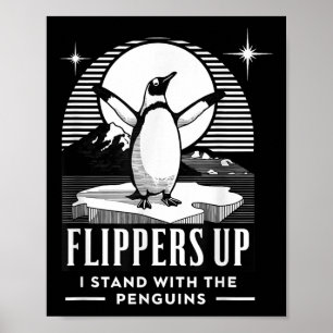 Poster Pingouin Flippers En Haut Je Me Trouve Avec Le Pin