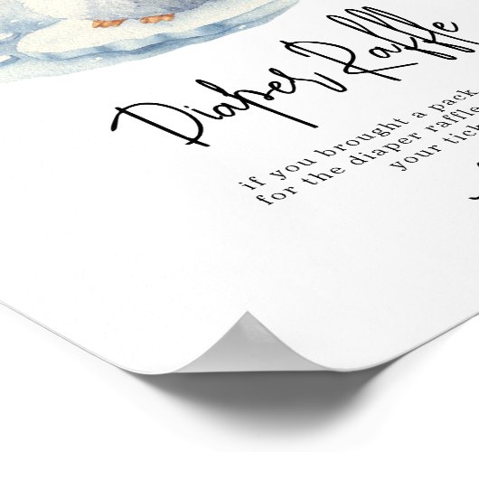 Poster Pingouin - Jeu de raffe de couches (Coin)