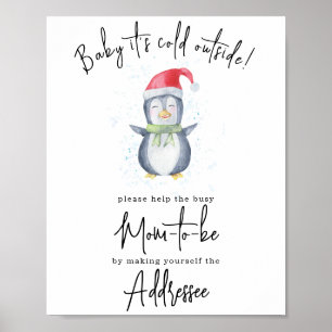 Poster Pingouin - Maman à être destinataire
