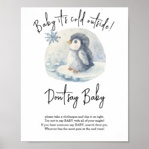 Poster Pingouin - Ne dites pas bébé