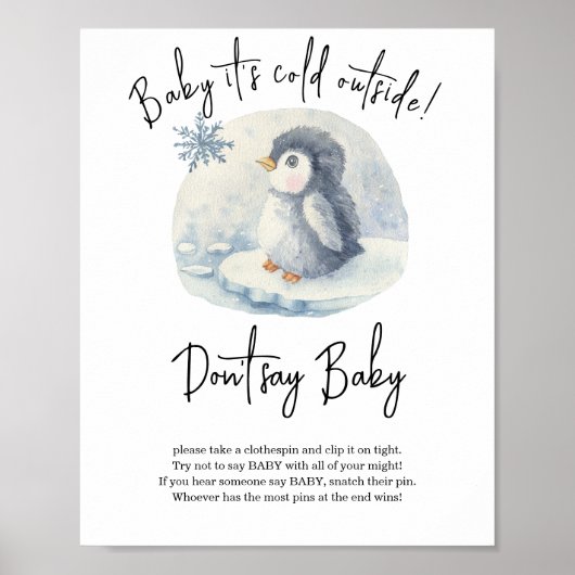 Poster Pingouin - Ne dites pas bébé (Devant)