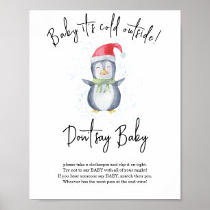 Poster Pingouin - Ne dites pas bébé