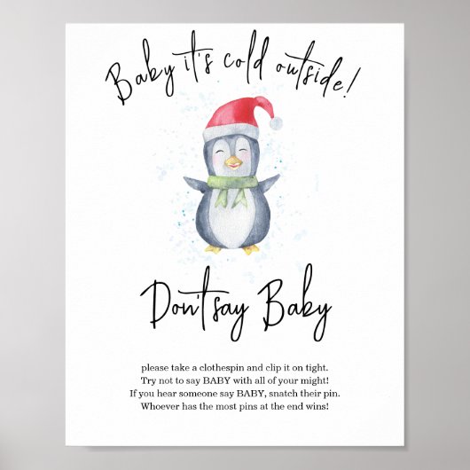 Poster Pingouin - Ne dites pas bébé (Devant)