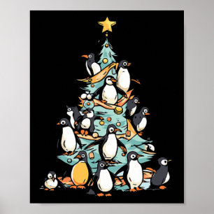 Poster Pingouin Noël Jour Ice Oiseau animal Père Noël