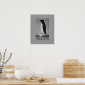 Poster pingouin ~ noir et blanc (Cuisine)