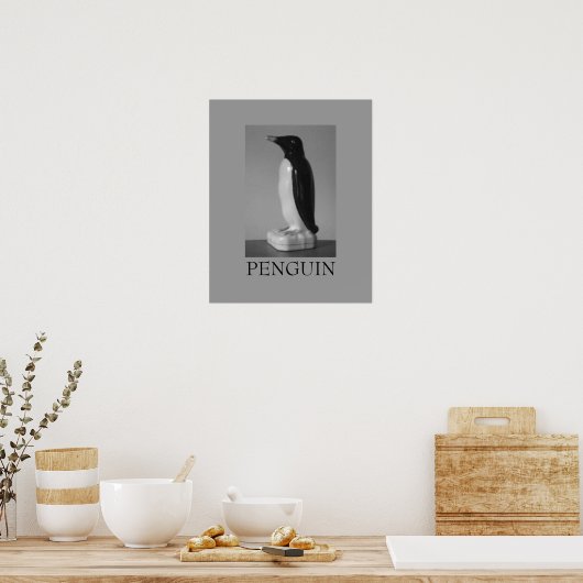 Poster pingouin ~ noir et blanc (Cuisine)