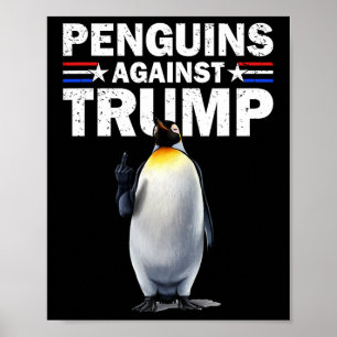 Poster Pingouin palmes vers le haut résiste aux pingouins