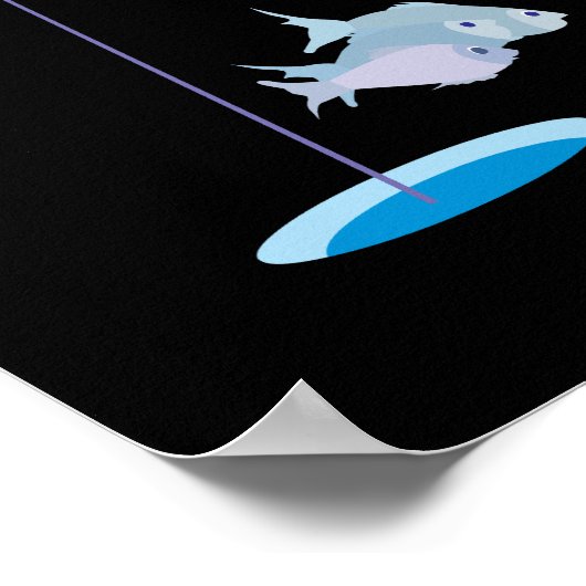 Poster Pingouin Pêche sur glace 2 (Coin)