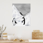 Poster Pingouin Snowball combat Imprimer (Cuisine)