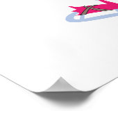 Poster pingouin sur iceskates (Coin)