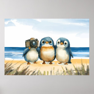 Poster Pingouins adorables