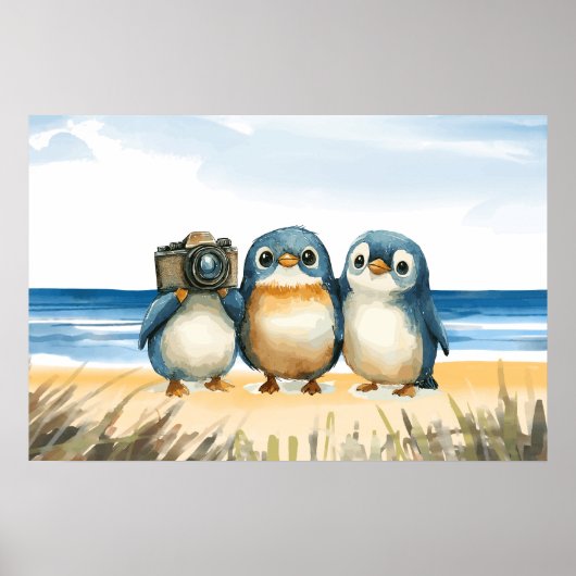 Poster Pingouins adorables (Devant)