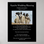 Poster Pingouins Bénédiction Mariage Apache (Devant)