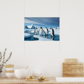 Poster Pingouins d'art encadrés (Cuisine)