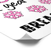 Poster Pingouins de Noël Cancer du sein (Coin)