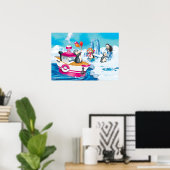 Poster pingouins en Antarctique (Bureau à domicile)