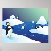 Poster Pingouins Et Glace (Devant)
