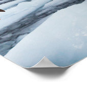 Poster pingouins mignons dans la glace de l'Antarctique (Coin)