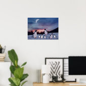 Poster Pingouins sur l'impression de glace (Bureau à domicile)