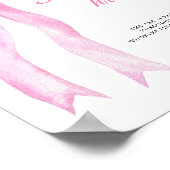 Poster Pink a bow - pacifier chasse jeu de baby shower (Coin)