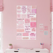 Poster Pink Aesthetic Vision Board Quotes