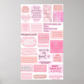 Poster Pink Aesthetic Vision Board Quotes (Devant)