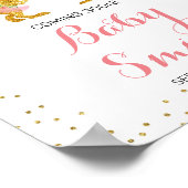 Poster Pink and Gold Dino Aquarelle à venir Signe (Coin)