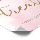 Poster Pink Aquarelle Or Sweet Traitements SIGNE (Coin)