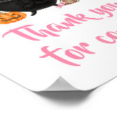 Poster Pink Baby brasse du Merci pour venir (Coin)